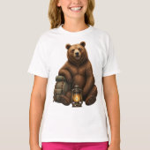 かわいい森のクマのキャラクターTシャツ Tシャツ (正面)