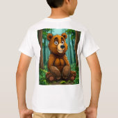 🧸 かわいい森のクマの子供用アドベンチャーギフト✨ Tシャツ (裏面)