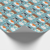 かわいい森のクリッター ラッピングペーパー (角)