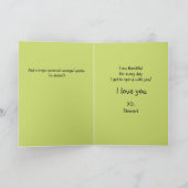 かわいい森のスカンクカップルのワイルドフラワー愛する カード (内部)