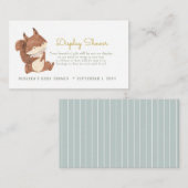 かわいい森のリスのディスプレイシャワー エンクロージャーカード (正面/裏面)