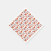 かわいい森のリス 秋のパターン スタンダードカクテルナプキン (角)