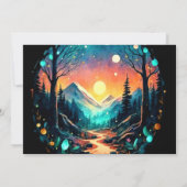 かわいい森の中で魅惑された赤ちゃんシャワー 招待状 (裏面)