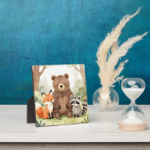 かわいい森の仲間たち クマ キツネ ラッパー 水彩 フォトプラーク (インサイチュ)