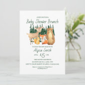 かわいい森の仲間たち ベビーシャワーブラン 招待状 (スタンド正面)