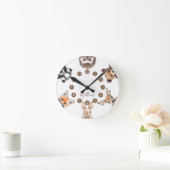 かわいい森の仲間たち　木の森の動物　ベビー寝室 ラウンド壁時計 (ホーム)