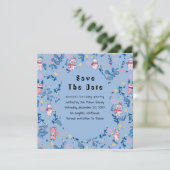 かわいい森の仲間たち 青い冬の森のパターン セーブザデート (スタンド正面)