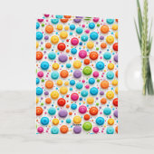 かわいい森の動物うさぎたち1st誕生日水玉模様 招待状 (裏面)