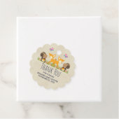 かわいい森の動物お洒落漫画の赤ちゃんシャワー フェイバータグ (インサイチュ)