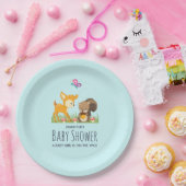 かわいい森の動物お洒落漫画の赤ちゃんシャワー ペーパープレート (パーティー)