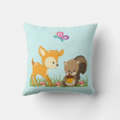 かわいい森の動物お洒落漫画 クッション (裏面)