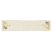 かわいい森の動物お洒落漫画 ショートテーブルランナー (横)