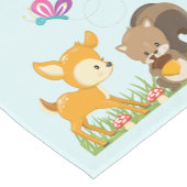 かわいい森の動物お洒落漫画 ショートテーブルランナー (コーナー)