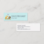 かわいい森の動物お洒落漫画 スキニー名刺 (正面/裏面)