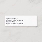 かわいい森の動物お洒落漫画 スキニー名刺 (裏面)