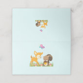 かわいい森の動物お洒落漫画 プレイスカード (外部開封)