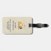かわいい森の動物お洒落漫画 ラゲッジタグ (裏面横)