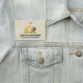 かわいい森の動物お洒落漫画 名札 (インサイチュ)