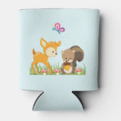 かわいい森の動物お洒落漫画 缶クーラー (正面)
