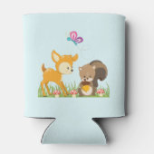 かわいい森の動物お洒落漫画 缶クーラー (裏面)