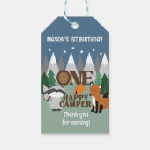 かわいい森の動物たち、おめでとう ギフトタグ (正面)