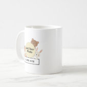 かわいい森の動物のカスタム写真 名前 コーヒーマグカップ (正面左)