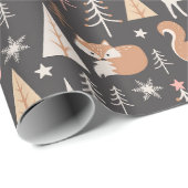 かわいい森の動物のクリスマス ラッピングペーパー (ロールコーナー)