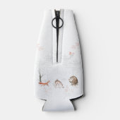 かわいい森の動物のジャングル 赤ちゃんのお披露目パーティー ボトルクーラー (裏面)