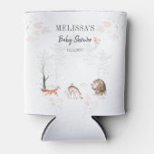 かわいい森の動物のジャングル 赤ちゃんのお披露目パーティー 缶クーラー (正面)