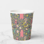 かわいい森の動物のパターン 紙コップ (正面)