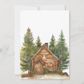 かわいい森の動物のベビーシャワー 招待状 (裏面)