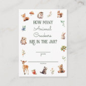 かわいい森の動物の冒険 ニュートラルベビーシャワー エンクロージャーカード (正面)