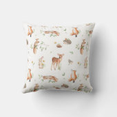 かわいい森の動物の友だちパターン クッション (裏面)