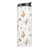 かわいい森の動物の友だちパターン タンブラー (回転左)