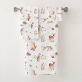 かわいい森の動物の友だちパターン バスタオルセット (インサイチュ)