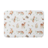 かわいい森の動物の友だちパターン バスマット (正面)