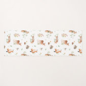 かわいい森の動物の友だちパターン ヨガマット (正面(横))