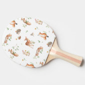 かわいい森の動物の友だちパターン 卓球ラケット (横)