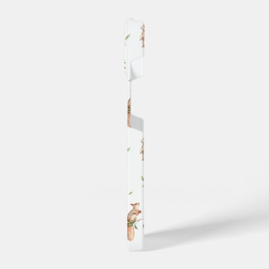 かわいい森の動物の友だちパターン iPhoneケース (左側面)