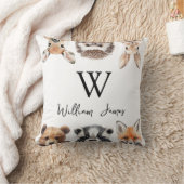 かわいい森の動物の友達 赤ちゃんの保育園 クッション (ブランケット)