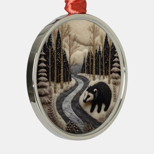 かわいい森の動物の声 メタルオーナメント (右)