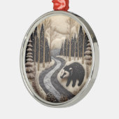 かわいい森の動物の声 メタルオーナメント (左)