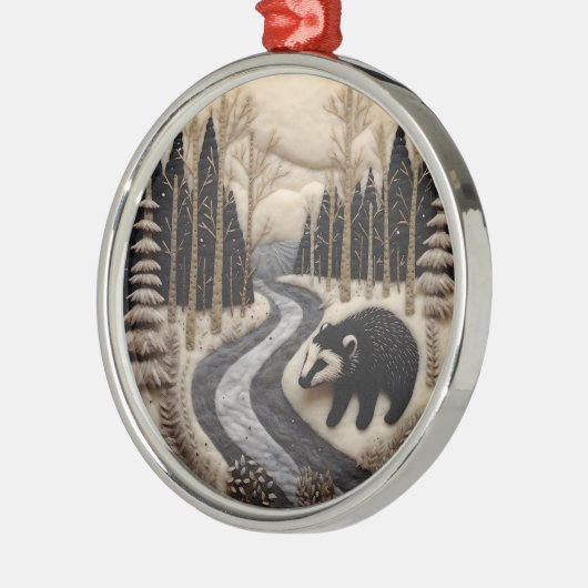 かわいい森の動物の声 メタルオーナメント (左)