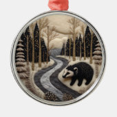 かわいい森の動物の声 メタルオーナメント (正面)