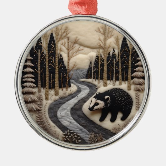 かわいい森の動物の声 メタルオーナメント (正面)