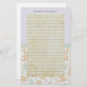 かわいい森の動物の姿が並ぶ 便箋 (正面/裏面)