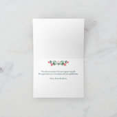 かわいい森の動物の子供の誕生日 サンキューカード (内部)