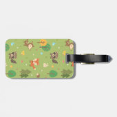 かわいい森の動物の子供向けパターン ラゲッジタグ (裏面横)