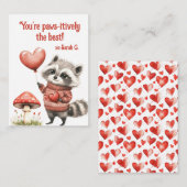 かわいい森の動物の子供用バレンタインカード ノートカード (正面/裏面)