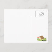 かわいい森の動物の感謝 ポストカード (裏面)